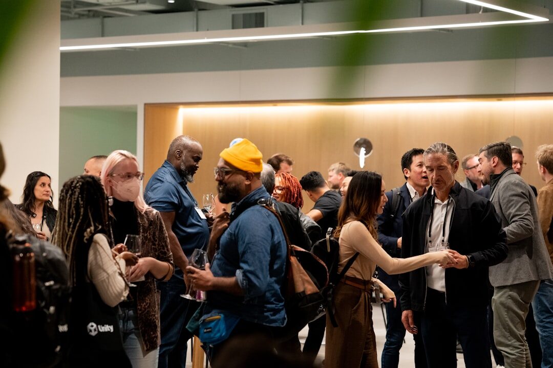 business people networking at event
