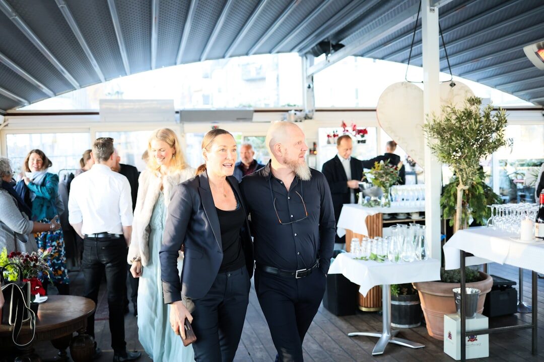 business professionals at networking event