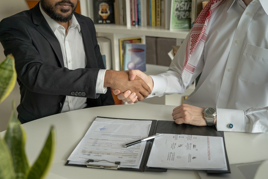 professionals shaking hands